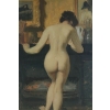 Femme devant la cheminée