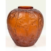 René Lalique ensemble de Vases « Perruches » couleur | Biron René Lalique ensemble de Vases "Perruches" couleur