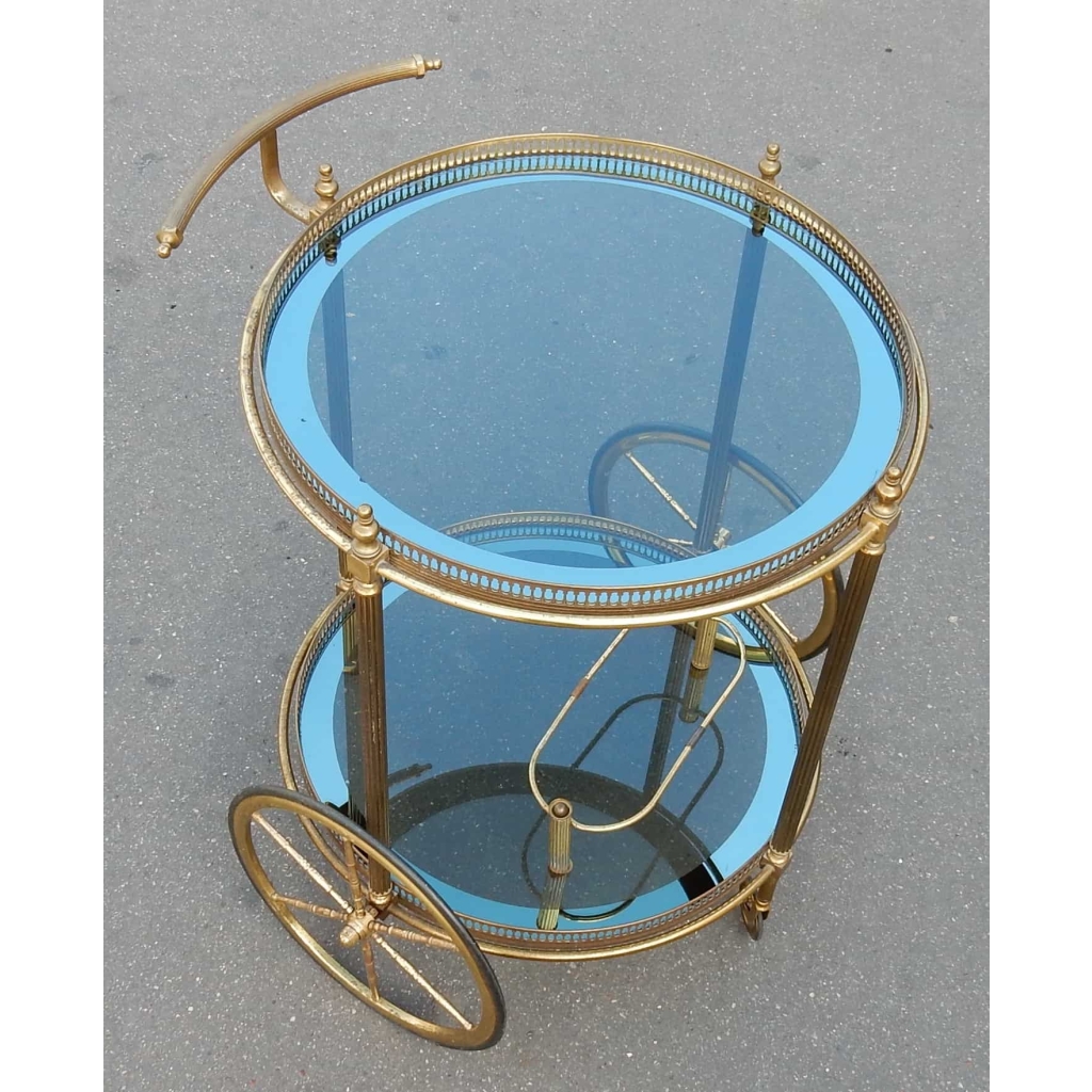 1950/70′ Bar Roulant Rond à roulettes | Biron ||||
