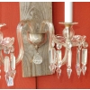 1950' Paire d'appliques 2 Bras Cristal Baccarat