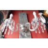 1950' Paire d'appliques 2 Bras Cristal Baccarat