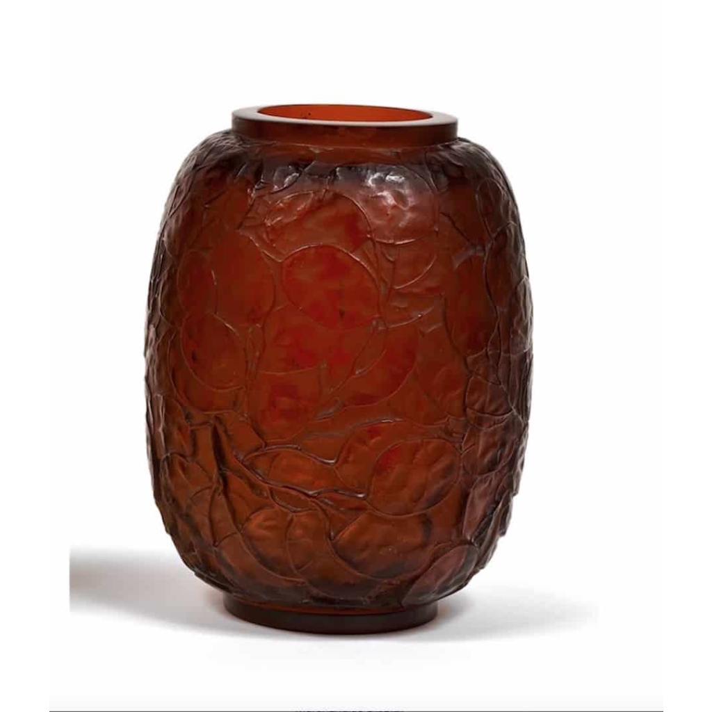 René Lalique (1845-1860) Vase » Monnaie du Pape » Ambre | Biron 