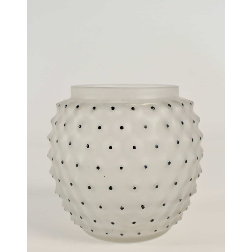 René lalique Vase « Cactus » émaillé noir | Biron ||||