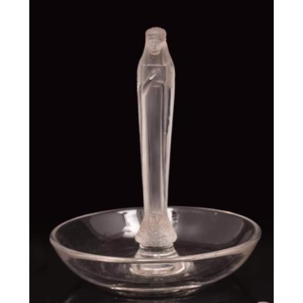 René LALIQUE, FRANCE Cendrier rond « Clos Sainte-Odile » | Biron 