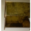 1950/70' Etagère Maison Bagués Laiton et Bronze Flammes Olympiques à Pieds Ronds