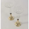 Paire de soliflores, cristal et bronze doré à la feuille d’or, XIXème siècle, époque Napoléon III | Biron Paire de soliflores, cristal et bronze doré à la feuille d'or, XIXème siècle, époque Napoléon III