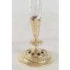 Paire de soliflores, cristal et bronze doré à la feuille d’or, XIXème siècle, époque Napoléon III | Biron Paire de soliflores, cristal et bronze doré à la feuille d'or, XIXème siècle, époque Napoléon III
