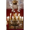 Important lustre Empire 18 lumières en bronze ciselé et doré | Biron ||||||||