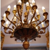 Important lustre Empire 18 lumières en bronze ciselé et doré | Biron Important lustre Empire 18 lumières en bronze ciselé et doré