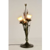 Rare lampe Art Nouveau en métal à décor d'épis de blé