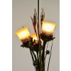 Rare lampe Art Nouveau en métal à décor d'épis de blé
