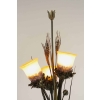 Rare lampe Art Nouveau en métal à décor d'épis de blé