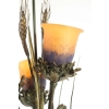 Rare lampe Art Nouveau en métal à décor d'épis de blé
