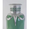 Vase, celadon, faïence, monté métal argenté à la feuille d’argent. XIXème siècle, époque Napoléon III | Biron Vase, celadon, faïence, monté métal argenté à la feuille d'argent. XIXème siècle, époque Napoléon III