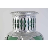 Vase, celadon, faïence, monté métal argenté à la feuille d’argent. XIXème siècle, époque Napoléon III | Biron Vase, celadon, faïence, monté métal argenté à la feuille d'argent. XIXème siècle, époque Napoléon III