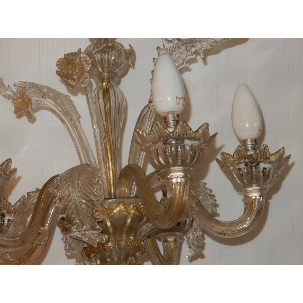 1900/20 Lustre Cristal Murano 4 Branches