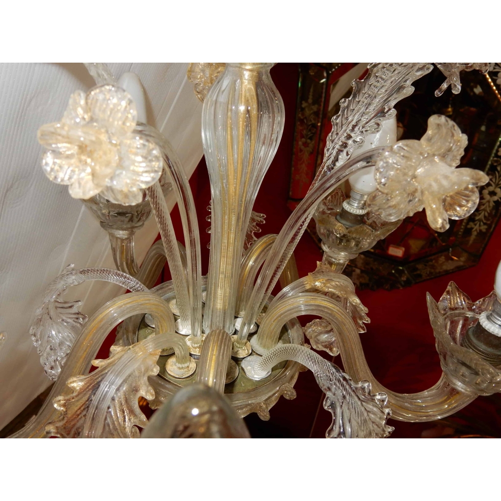 1900/20 Lustre Cristal Murano 4 Branches
