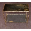 1950/70' Bout de Canapé en Bronze Modèle Bambou Maison Bagués