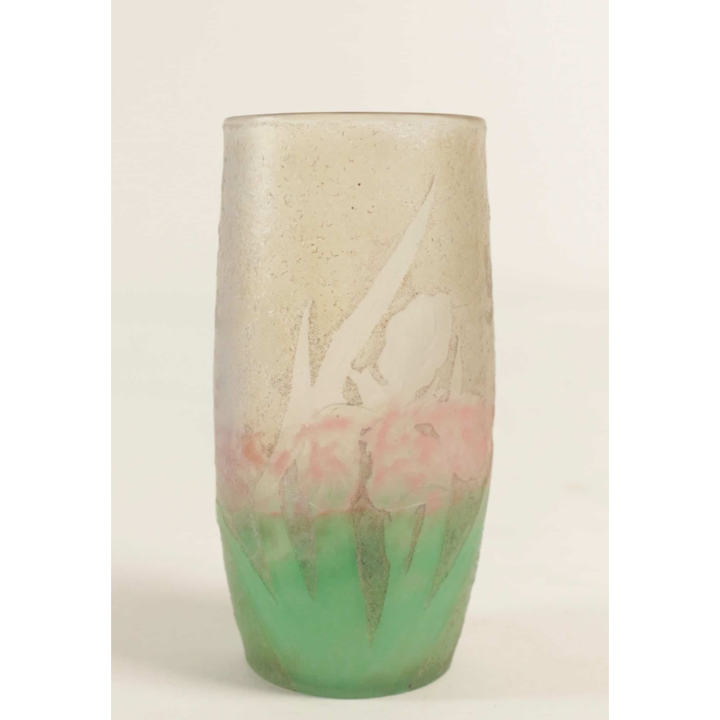Daum Vase » Iris » | Biron Daum Vase" Iris"