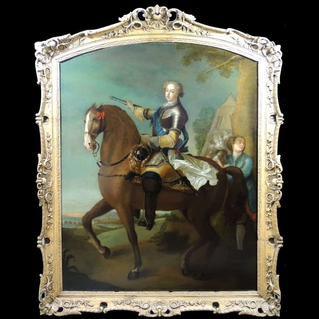 Portrait équestre de Louis XV vers 1730 – Atelier de Charles Parrocel | Biron ||||||