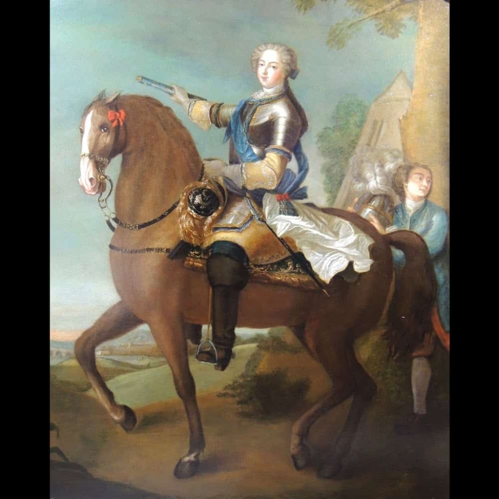 Portrait équestre de Louis XV vers 1730 – Atelier de Charles Parrocel | Biron Portrait équestre de Louis XV vers 1730 – Atelier de Charles Parrocel
