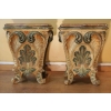 Paire de tabourets en bois sculpté formant jardinières du XIX ème siècle | Biron Paire de tabourets en bois sculpté formant jardinières du XIX ème siècle