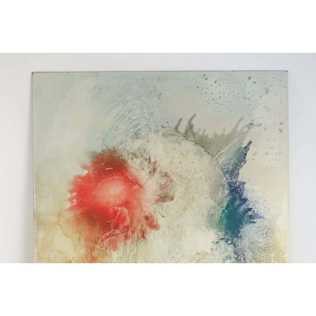 Art, peinture, abstrait Art, signée, sur isorel, XXème siècle