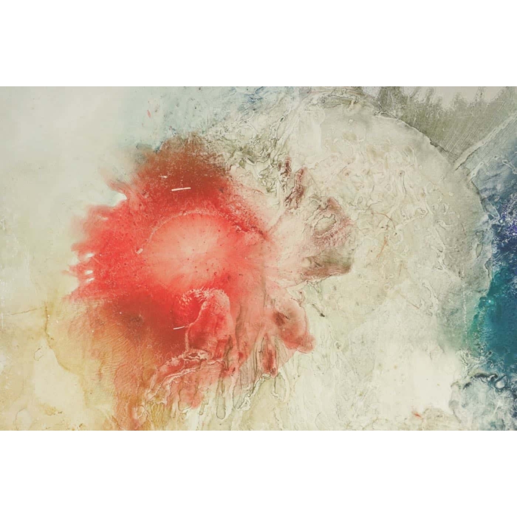 Art, peinture, abstrait Art, signée, sur isorel, XXème siècle