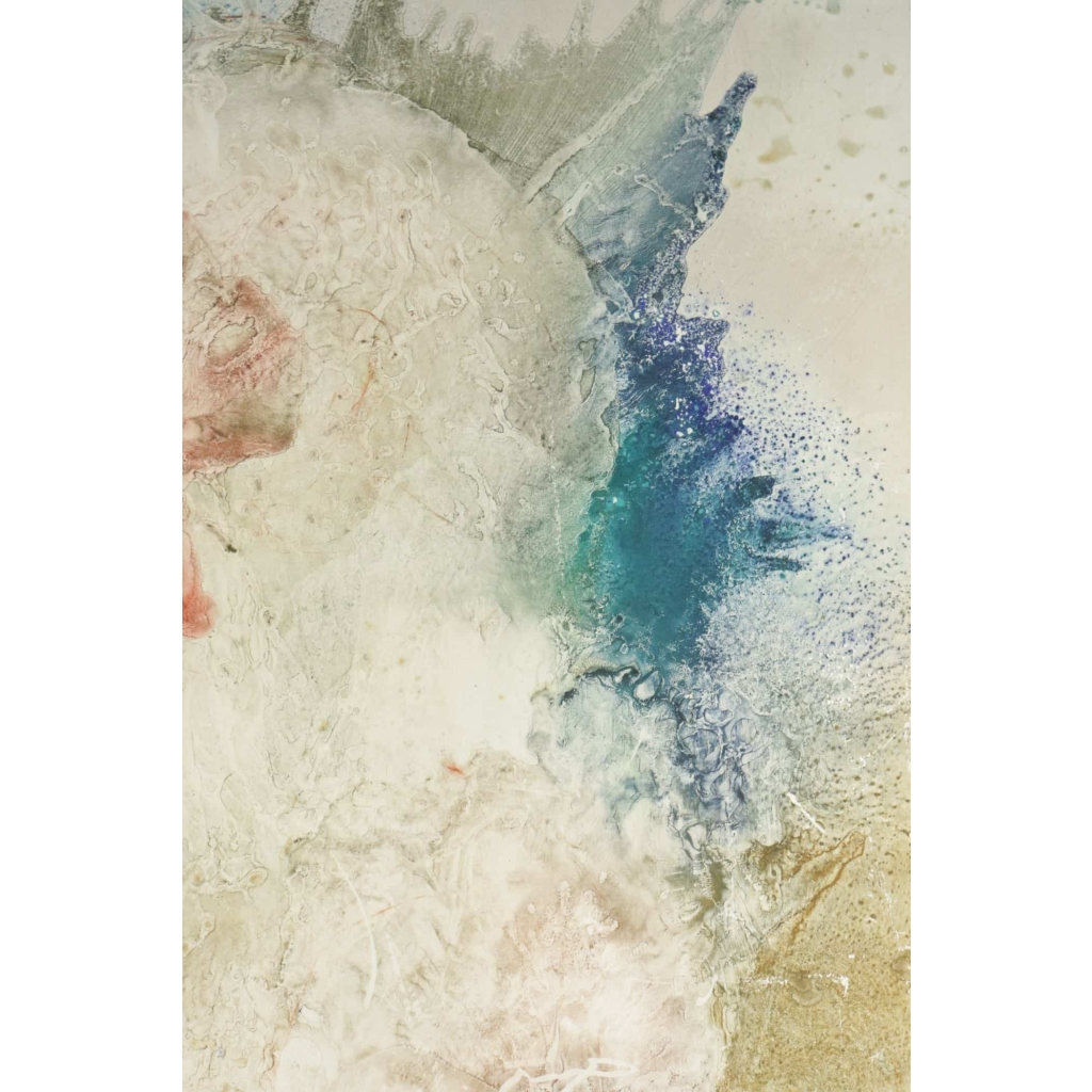 Art, peinture, abstrait Art, signée, sur isorel, XXème siècle