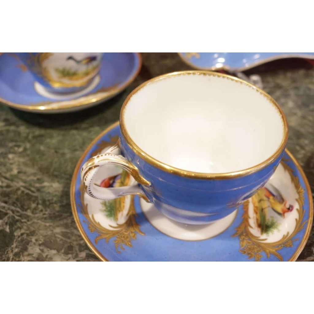Service à thé ou café aux oiseaux bleu céleste | Biron Service à thé ou café aux oiseaux bleu céleste