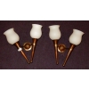 1950′ Paire d’Appliques Bronze et Laiton Style Arbus ou Maison Jansen 2 Lampes | Biron |||||||