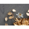 1950/70' Plafonnier à Décor Floral Avec Feuilles en Verre Style Maison Bagués