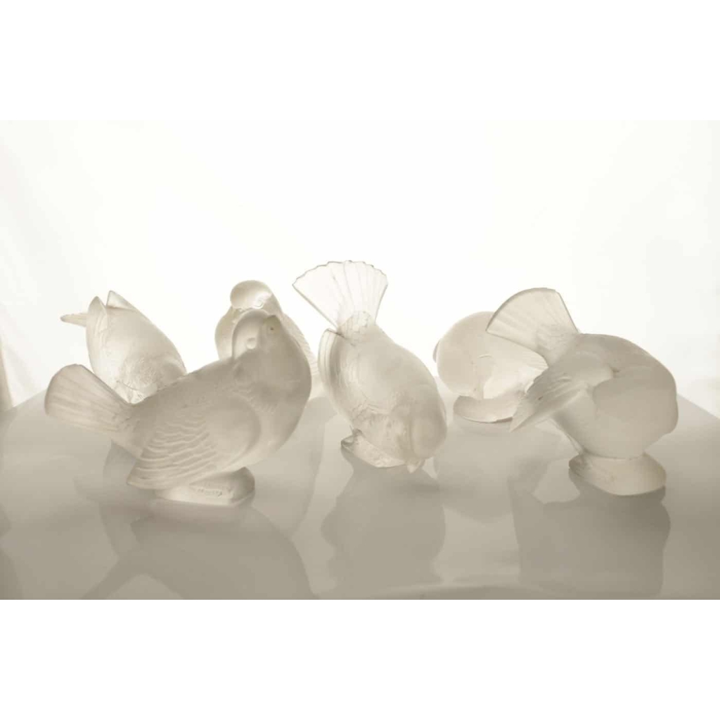 René Lalique Série de Six Moineaux | Biron René Lalique Série de Six Moineaux