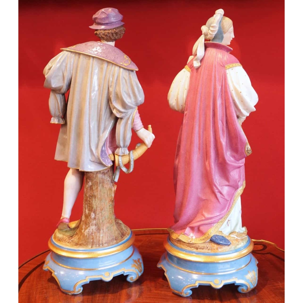 Fauconnier et sa Dame – Manufacture Havilland vers 1850 | Biron Fauconnier et sa Dame - Manufacture Havilland vers 1850