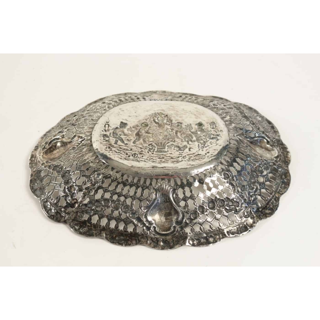 Corbeille en argent massif ajouré 19 ème siècle | Biron Corbeille en argent massif ajouré 19 ème siècle