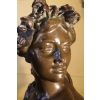 Buste de femme en bronze du XIXème siècle, signé de Jef Lambeaux. | Biron Buste de femme en bronze du XIXème siècle, signé de Jef Lambeaux.