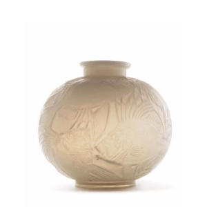 René LALIQUE (1860 – 1945) Vase "Poissons "Opalescent