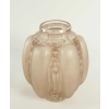 R Lalique Vase Six Figurines Et Masques | Biron R Lalique Vase Six Figurines Et Masques