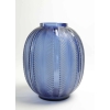RENE LALIQUE (1860-1945) Vase « Biskra » teinté Bleu | Biron |||||||