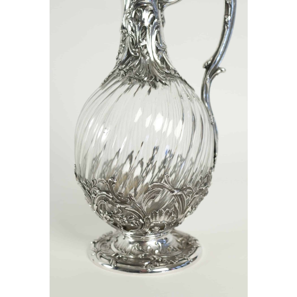 Victor Boivin Aiguière en cristal et argent style louis XV circa 1880 | Biron Victor Boivin Aiguière en cristal et argent style louis XV circa 1880
