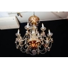 Lustre, Maison Baguès, 1940, 12 lumières, pampilles de cristal, grande décoration | Biron Lustre, Maison Baguès, 1940, 12 lumières, pampilles de cristal, grande décoration
