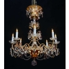 Lustre, Maison Baguès, 1940, 12 lumières, pampilles de cristal, grande décoration | Biron Lustre, Maison Baguès, 1940, 12 lumières, pampilles de cristal, grande décoration
