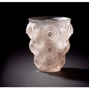 RENE LALIQUE (1860-1945) Vase "Spirales" sienne