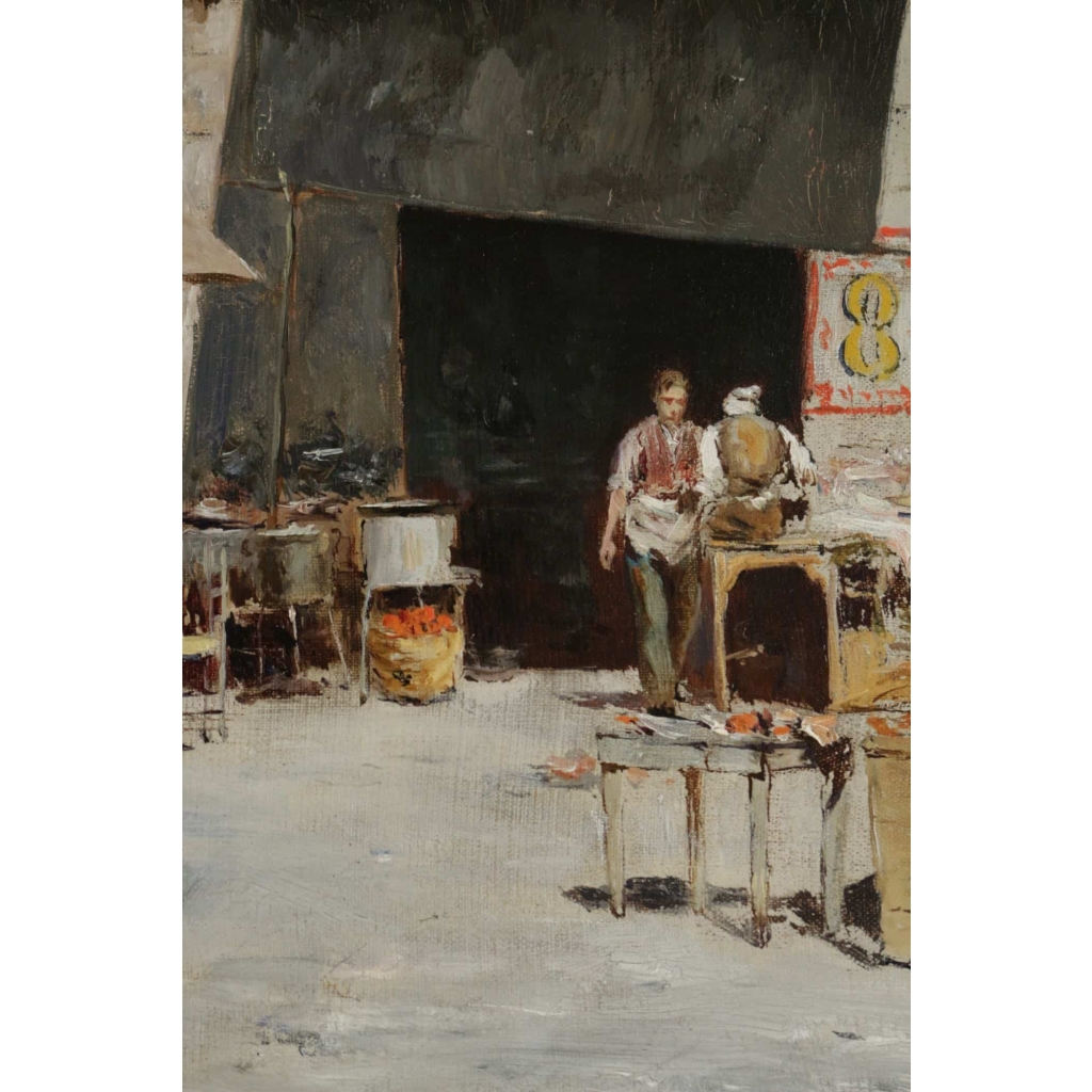Le marché. Guiseppe Lamonica. 1862-1919.