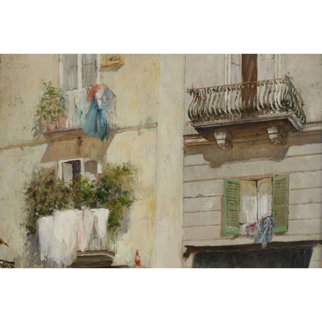 Le marché. Guiseppe Lamonica. 1862-1919.