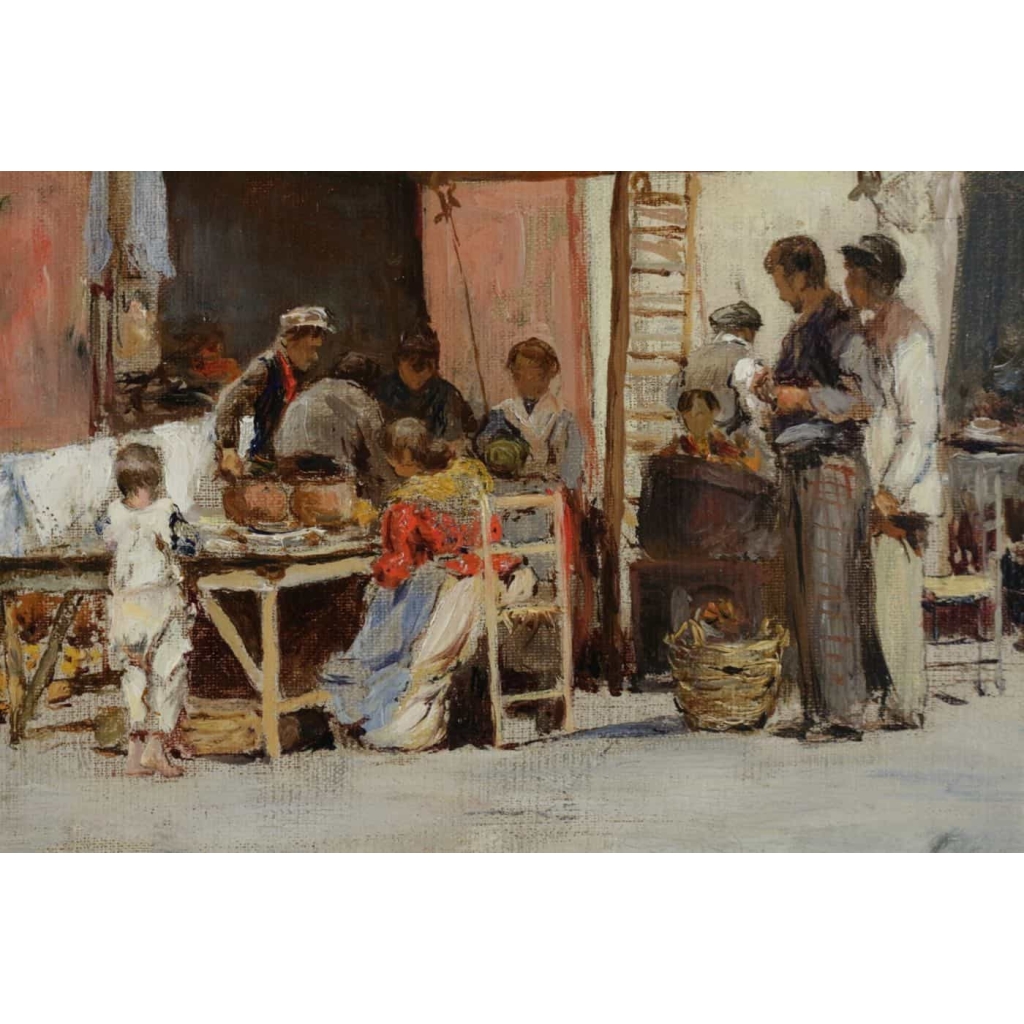 Le marché. Guiseppe Lamonica. 1862-1919.