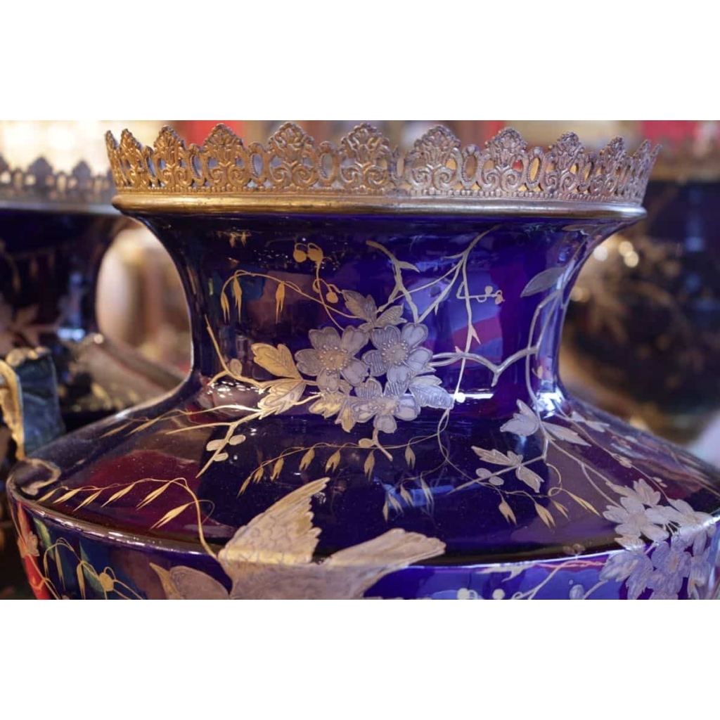 Paire de vases Bleu de Sèvres France 19e siècle | Biron Paire de vases Bleu de Sèvres France 19e siècle