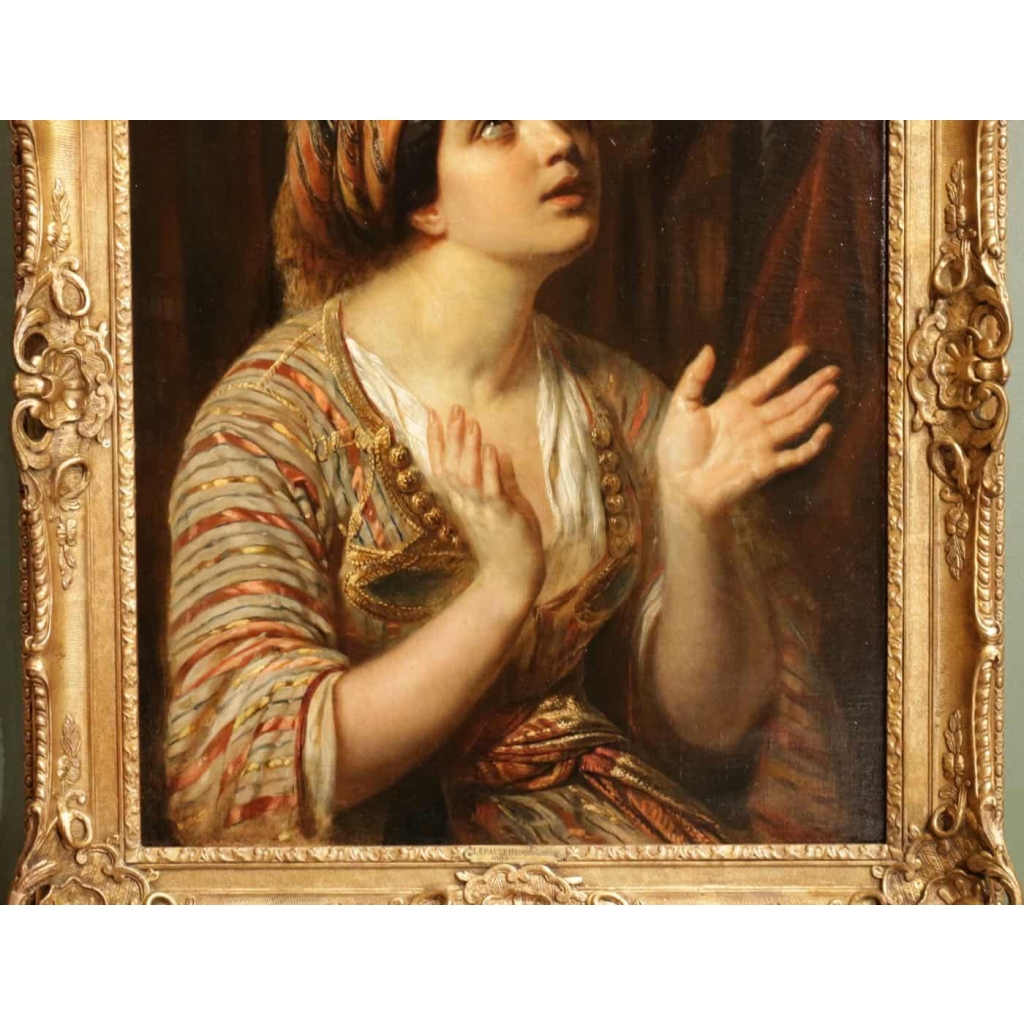 François-Gabriel Lépaulle.( 1804-1886). Femme en prière