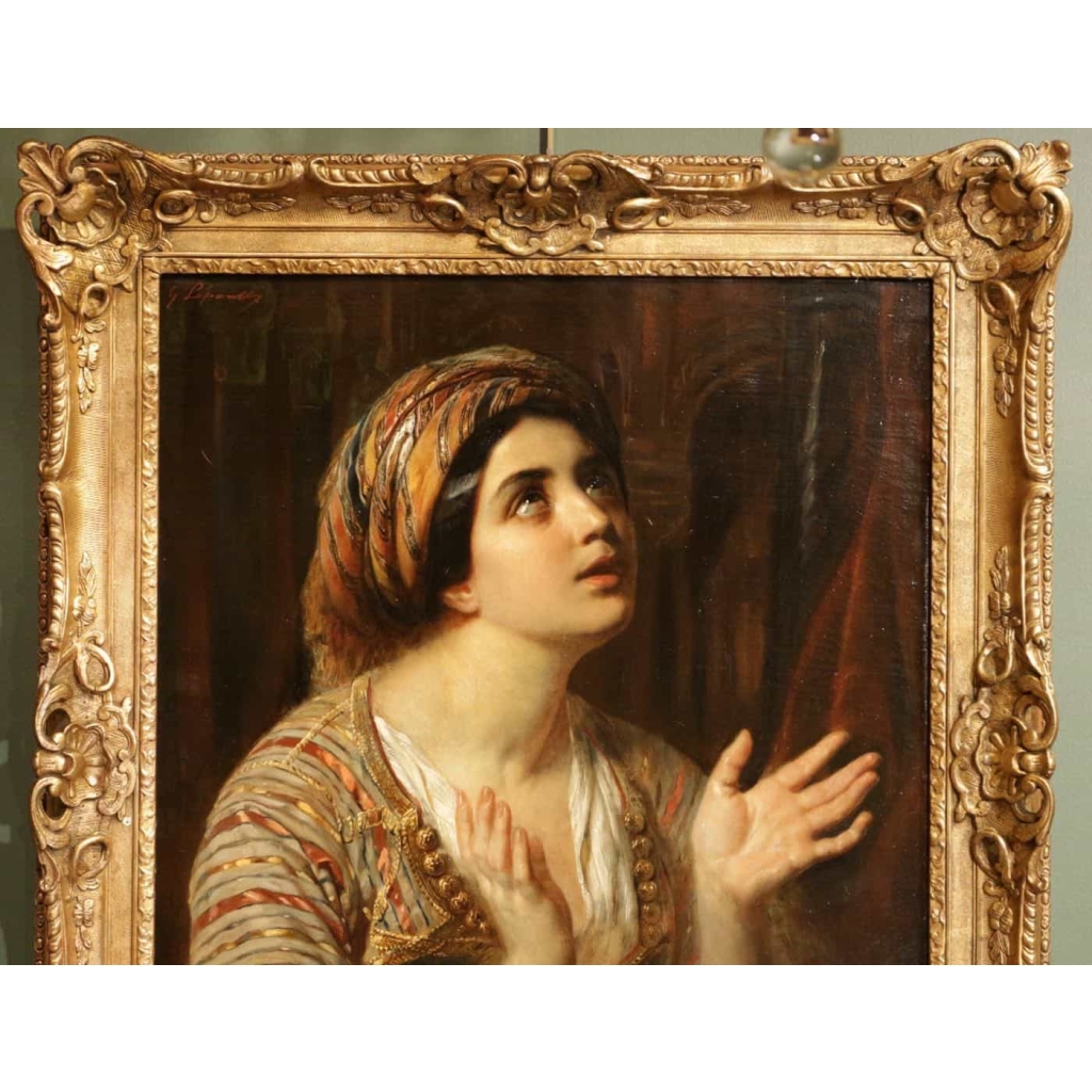 François-Gabriel Lépaulle.( 1804-1886). Femme en prière