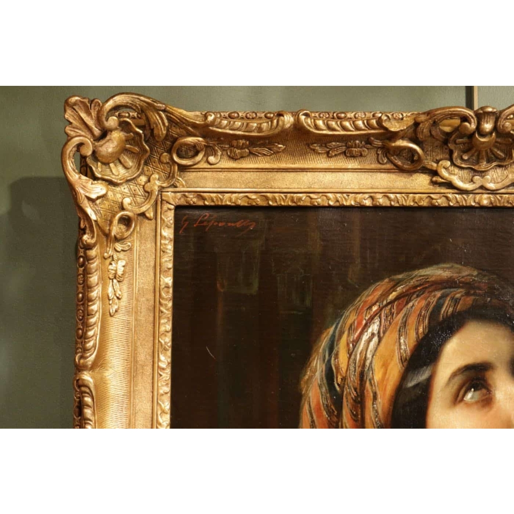 François-Gabriel Lépaulle.( 1804-1886). Femme en prière